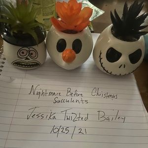 Nightmare before Christmas succulents